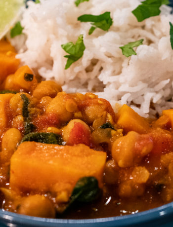 Recipe for Sweet Potato and Chickpea Coconut Curry