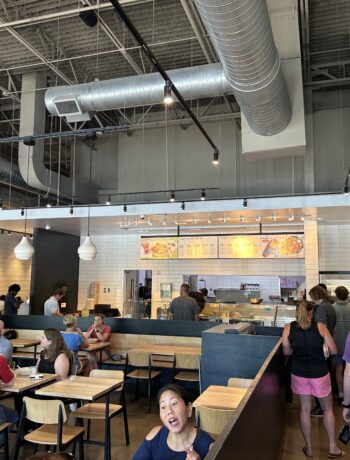 Inside CAVA Restaurant